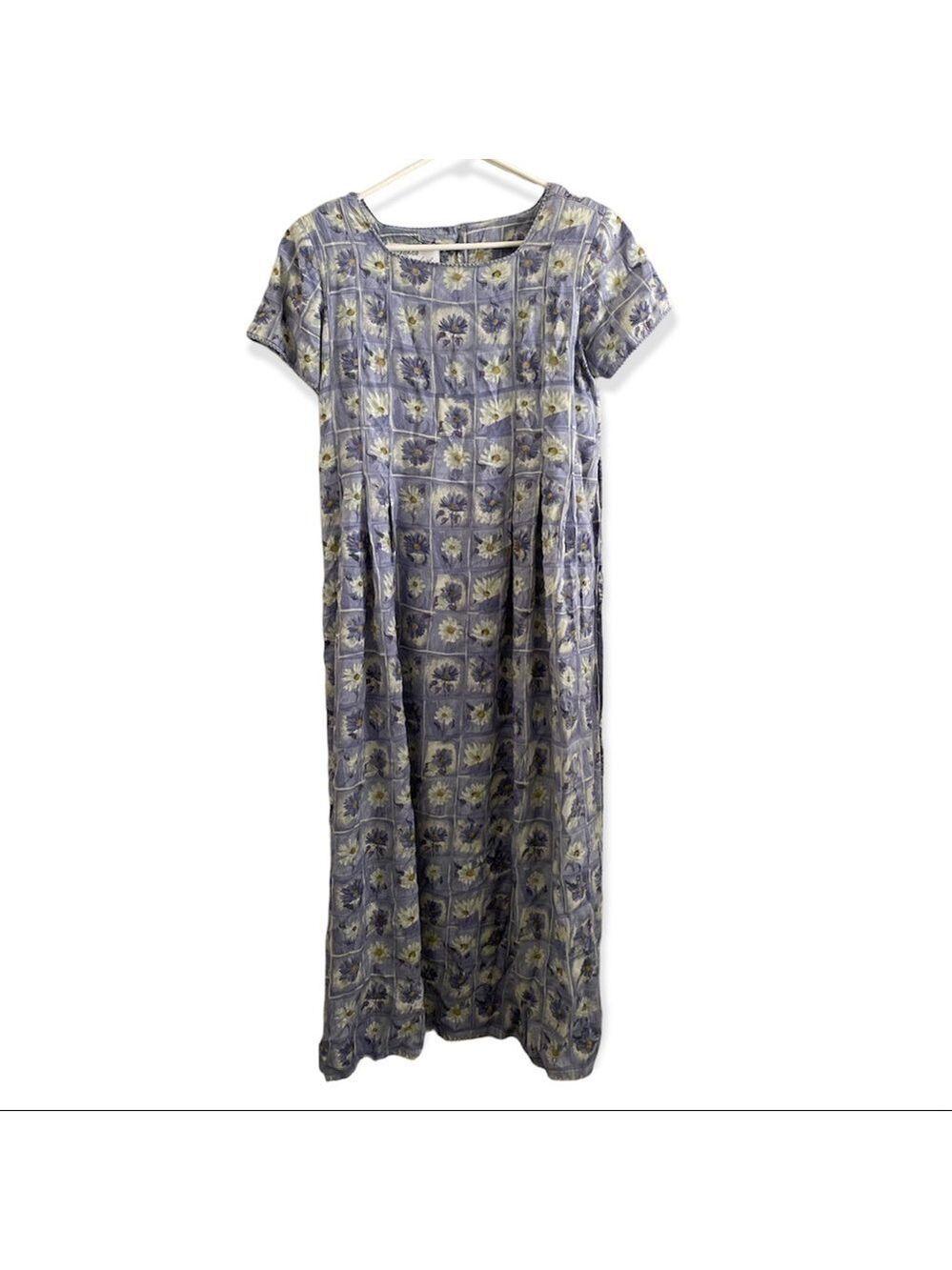 90’s vintage sunflower lavender maxi dress